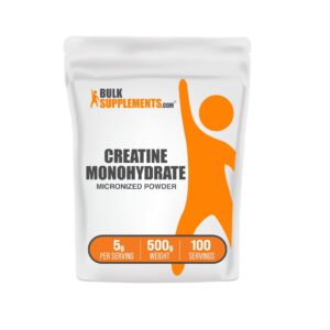 Creatine Monohydrate Powder - Creatine Supplement, Micronized Creatine, Creatine Powder - Unflavored & Gluten Free, 5g (5000mg) per Servings, 500g (1.1 lbs) (Pack of 1)