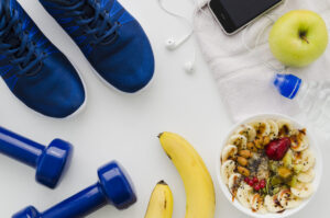 combine physical activity and healthy meals to loose weight